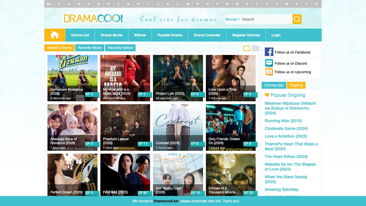Screenshot of dramacool.com.tr