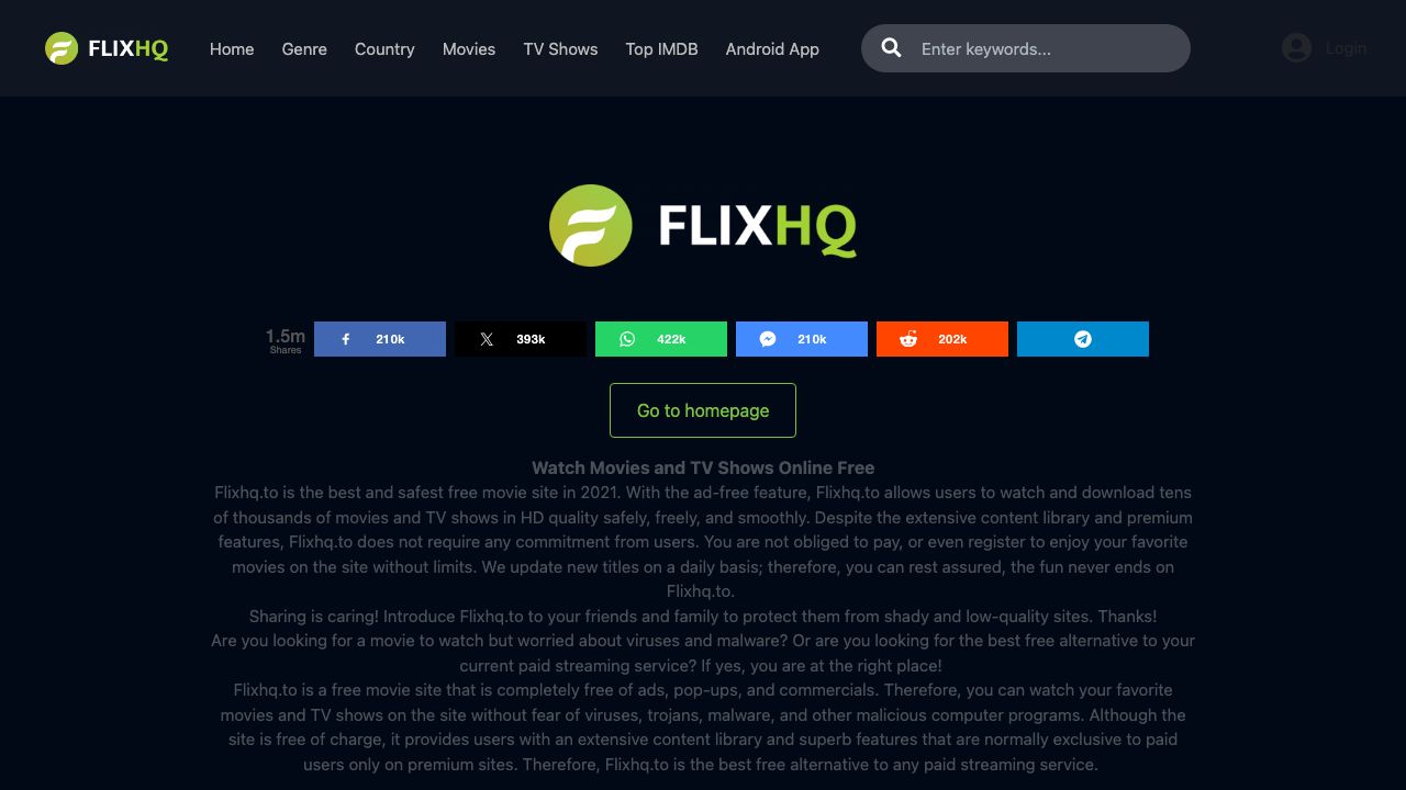 Screenshot of flixhq.to