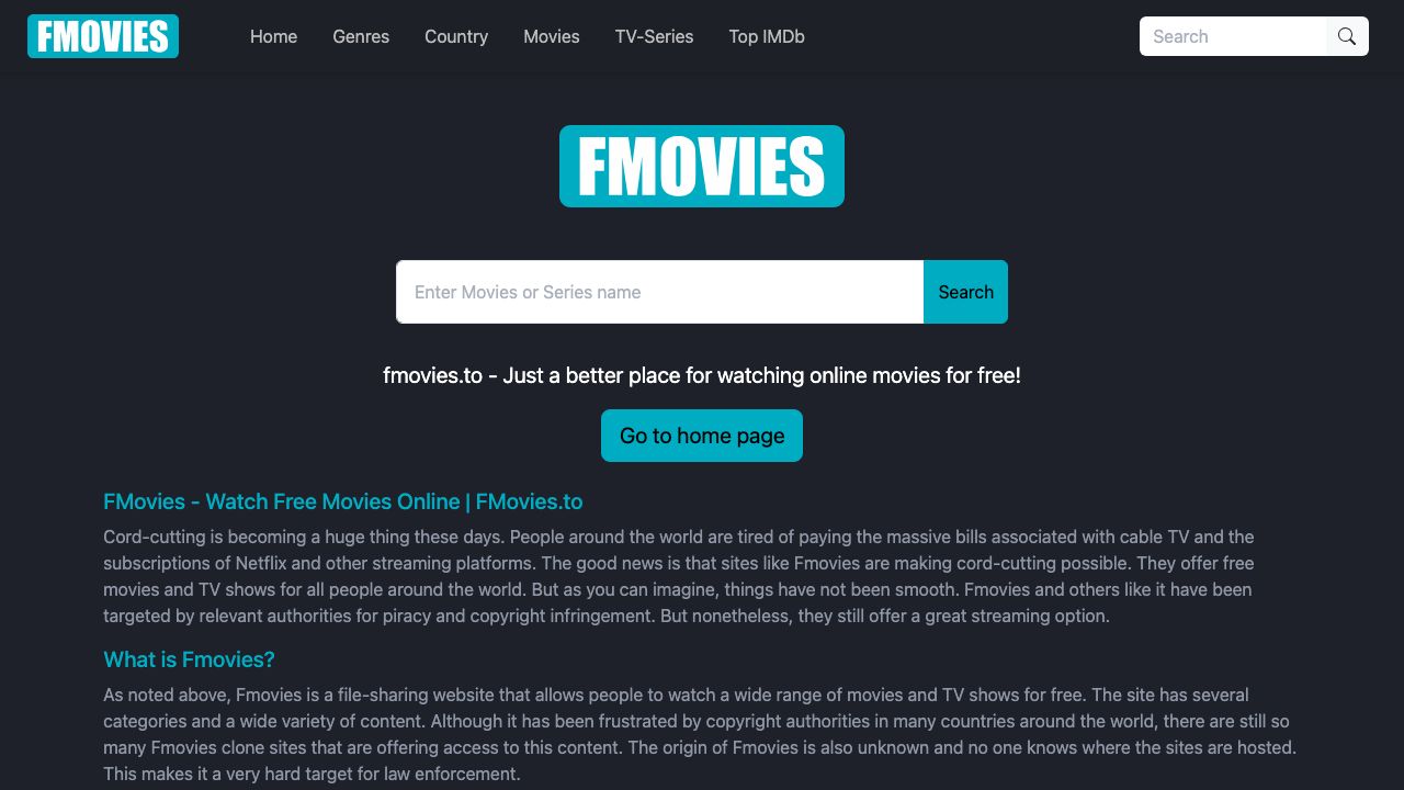 Screenshot of fmovies.co