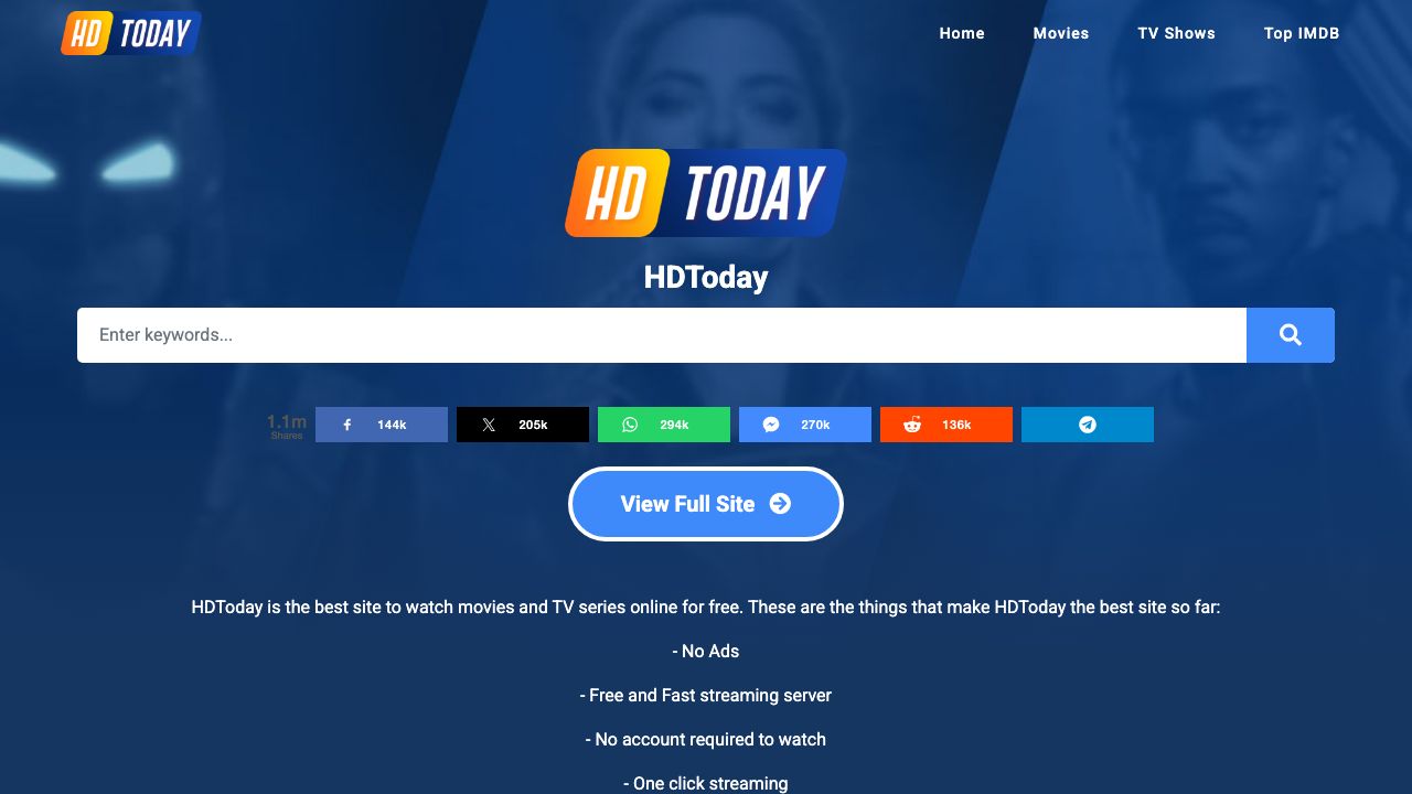 Screenshot of hdtodayz.to