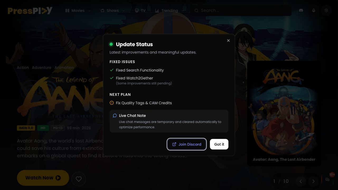 Screenshot of pressplayz.to