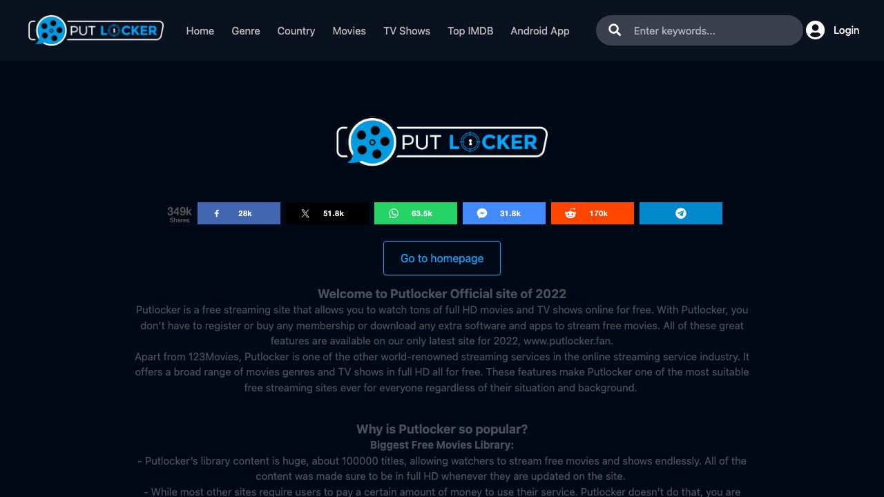 Screenshot of putlocker.pe