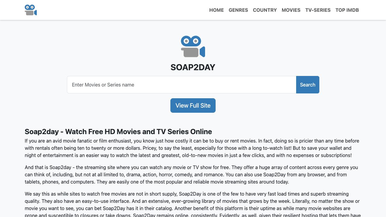 Screenshot of soap2dayhdz.com