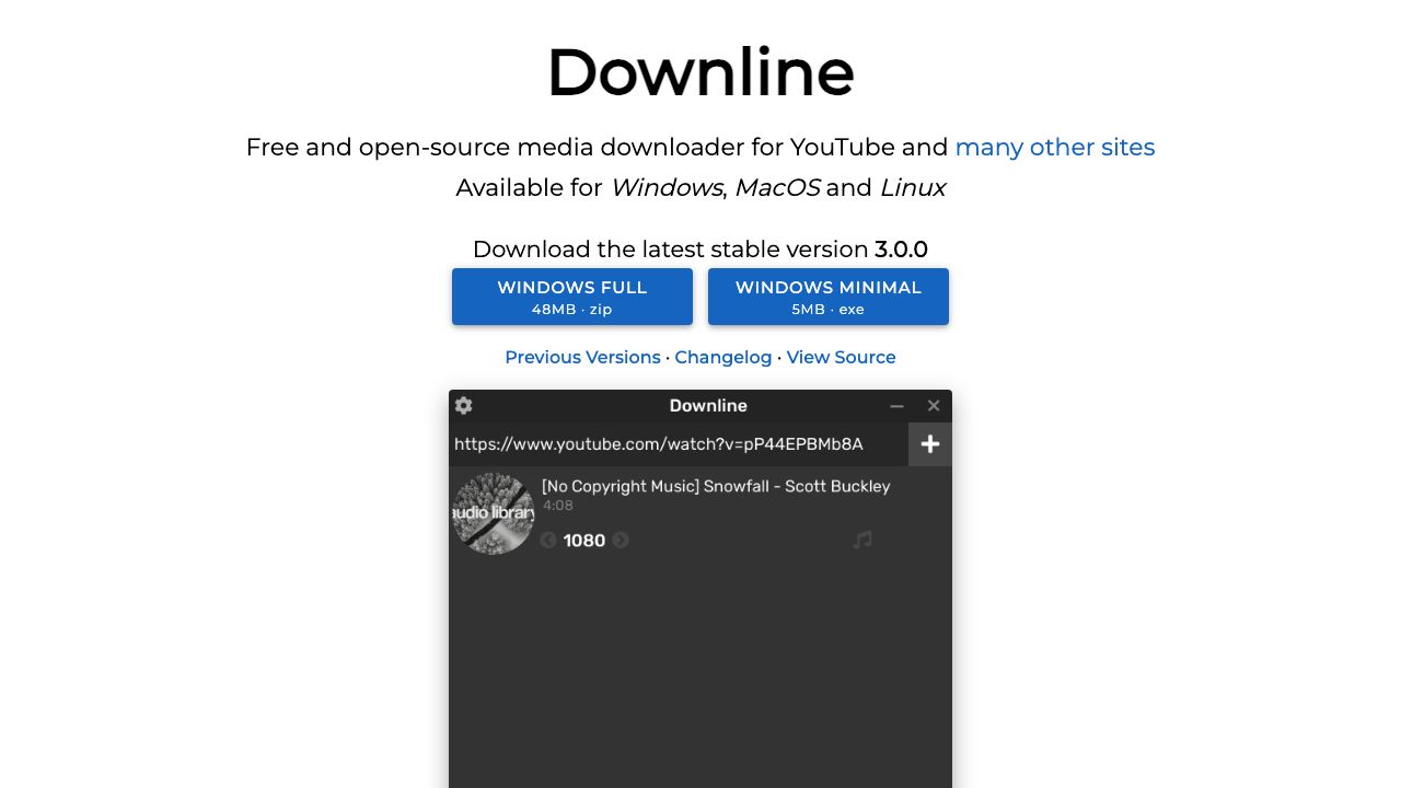 Screenshot of downline