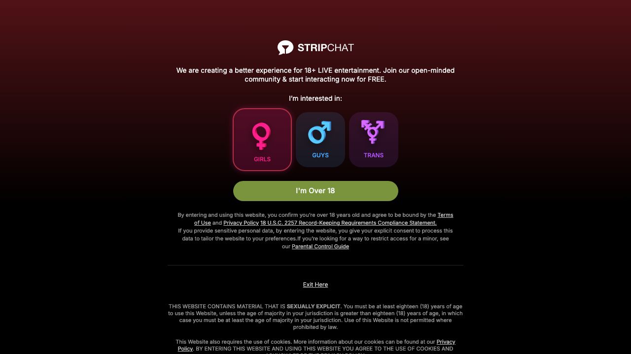 Screenshot of stripchat.com