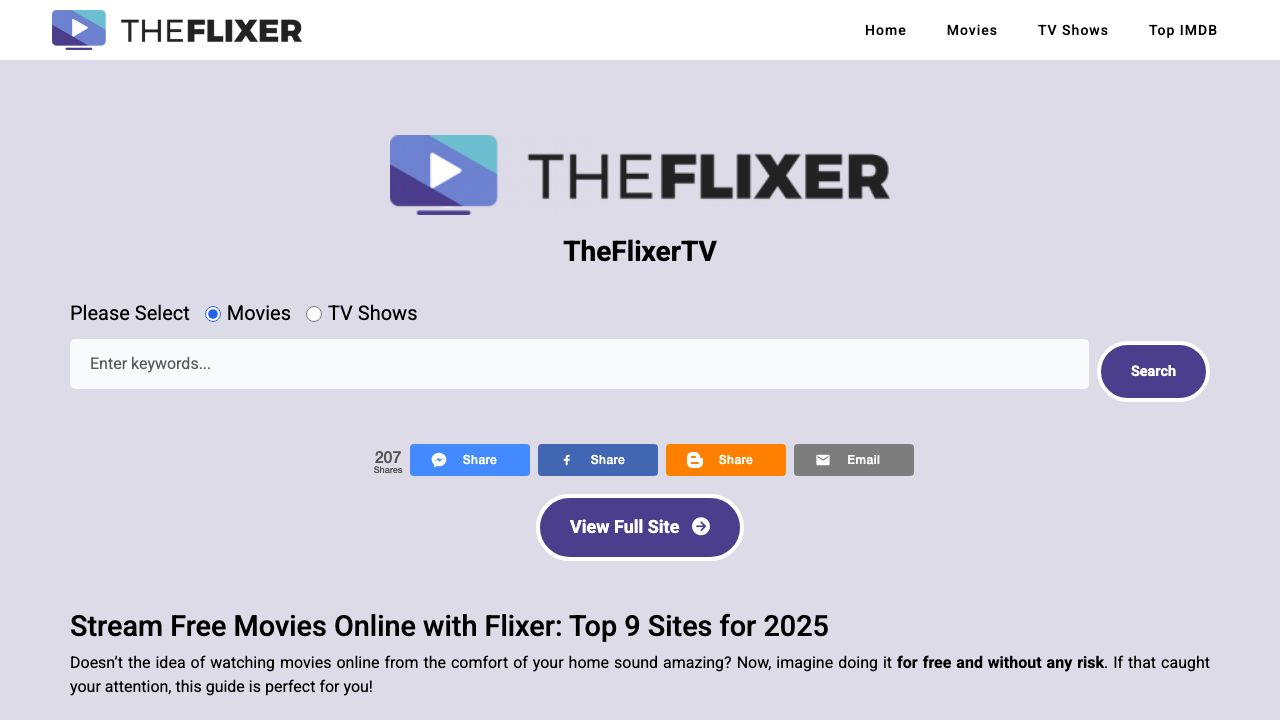 Screenshot of theflixertv.click