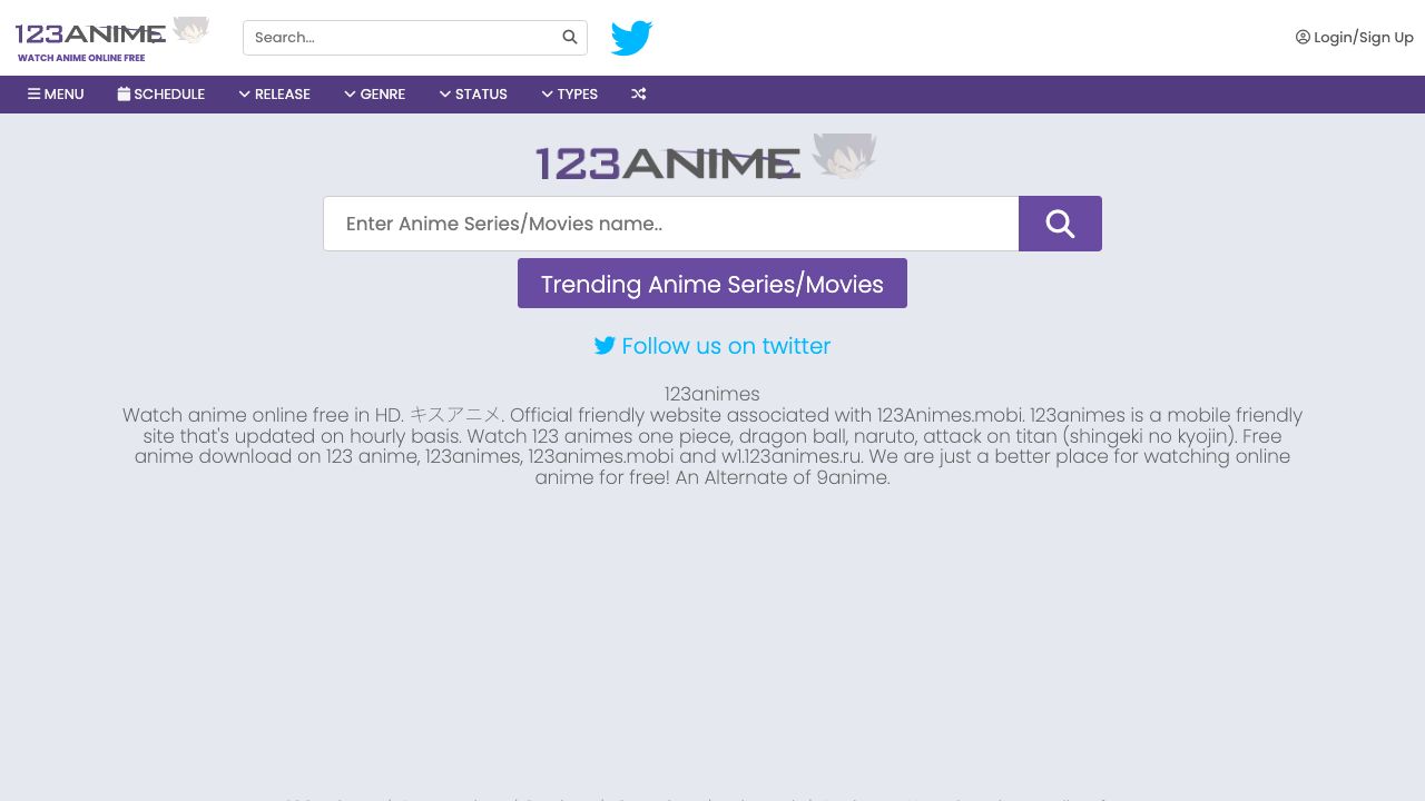 Screenshot of 123animes.ru