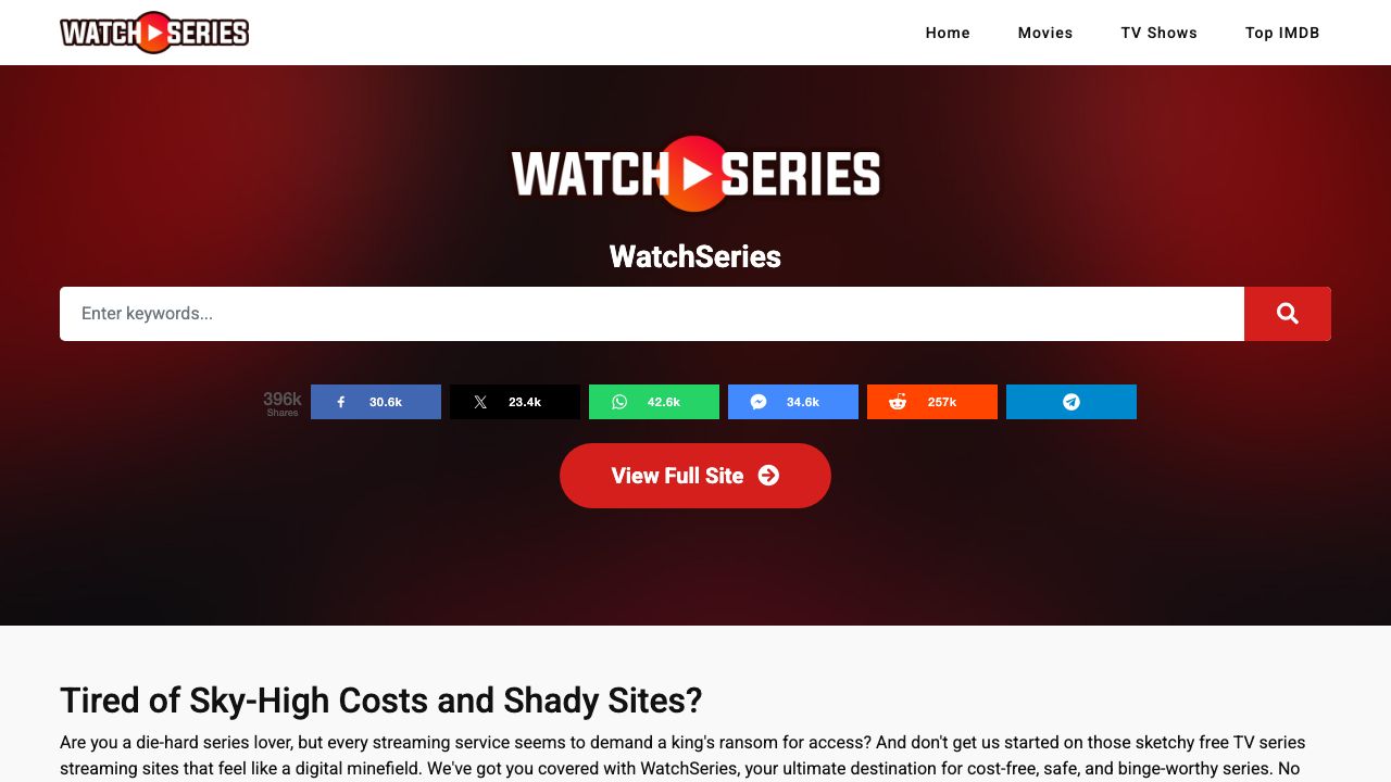 Screenshot of watchseries.pe